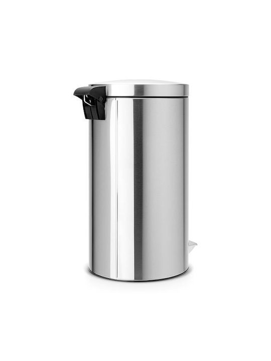 Brabantia Silent Twin Waste Bin Metallic with Pedal Silver 20cm