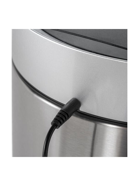 Emuca No Touch Abfalleimer Abfall aus Edelstahl mit Lichtsensor Silber 20Es 1Stück