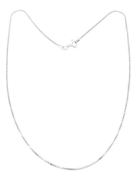 PS Silver Ασημένια Αλυσίδα Λαιμού Λεπτή Πάχους 1.1mm και Μήκους 70cm
