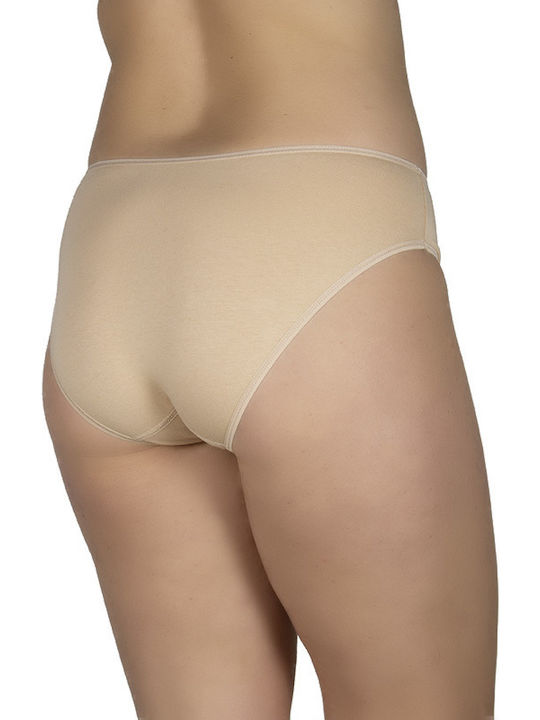 A.A UNDERWEAR Βαμβακερά Γυναικεία Slip MultiPack Μπεζ