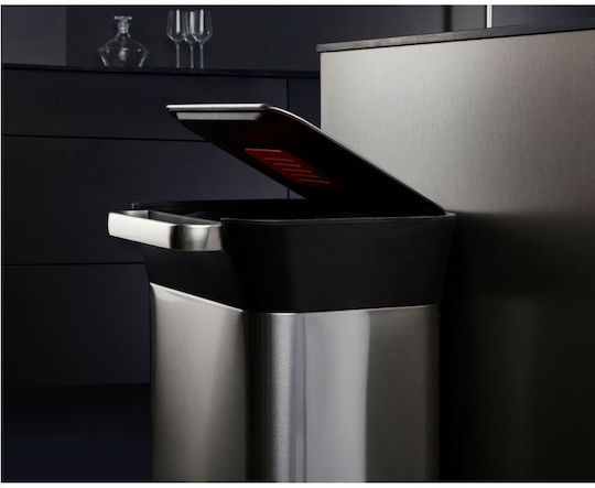 Joseph Joseph Waste Bin Made of Stainless Steel with Silver Pedal 30lt
