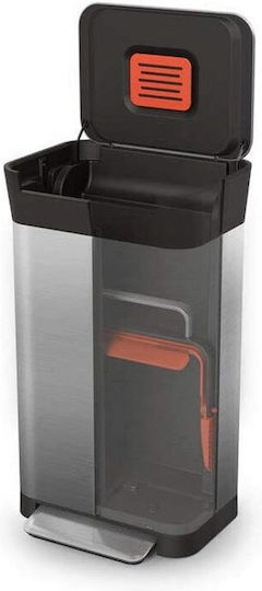 Joseph Joseph Waste Bin Made of Stainless Steel with Silver Pedal 30lt