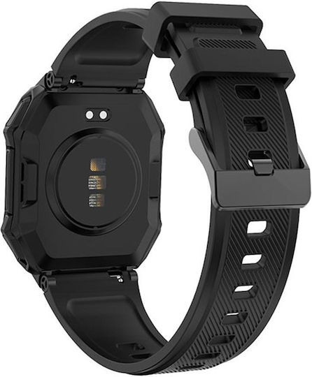 NO.1 Dt108 Smartwatch με Παλμογράφο (Μαύρο)
