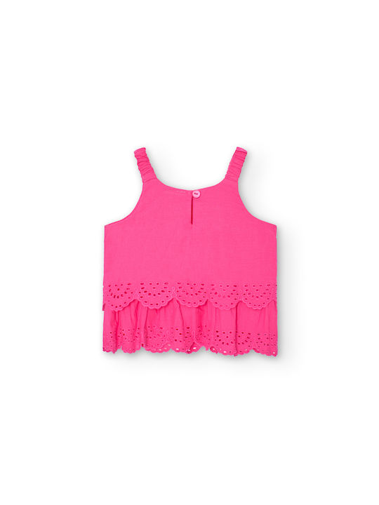 Boboli Kids Crop Top Sleeveless Fuchsia