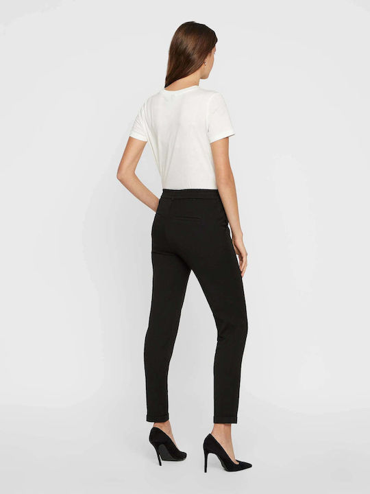 Vero Moda Femei Bumbac Pantaloni cu Croială Lejeră Negru