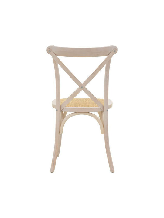 Dylon Καρέκλα Καφενείου Ξύλινη White Wash 48x52x89εκ.