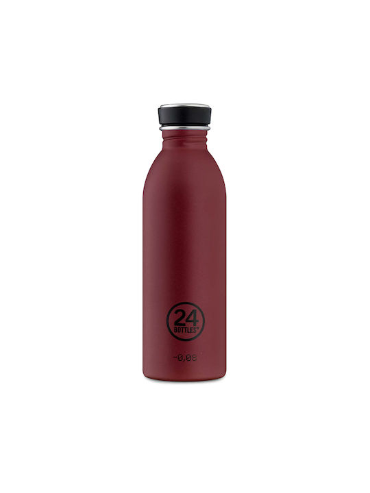 24Bottles Urban Country Stainless Steel Water Bottle 500ml Red