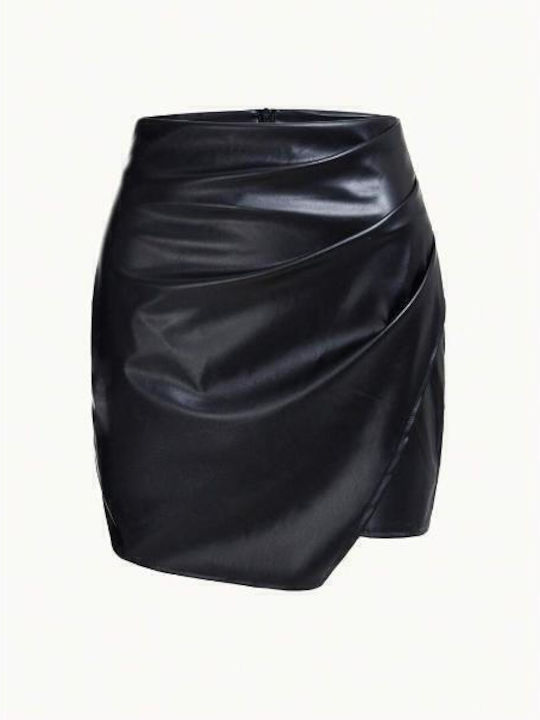 Leder Mini Rock Schwarz