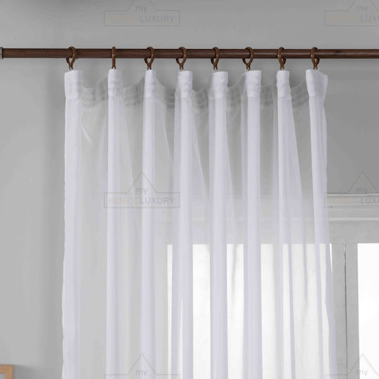 My Home Luxury Curtains With White Pencil Pleat 270x280cm