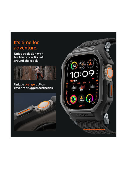 Spigen Lite Fit "Pro" Case with Strap Fabric Black (Apple Watch Ultra 1 / 2)