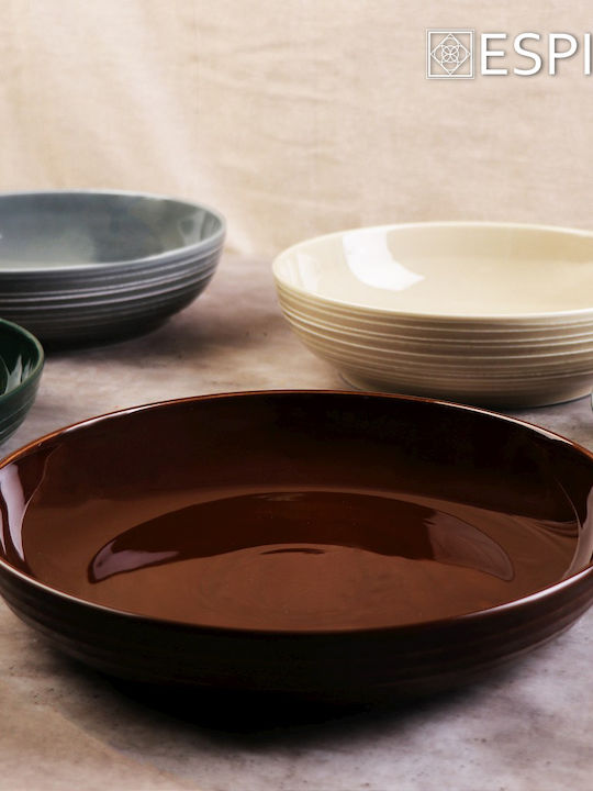 Espiel Terra Ceramic Salad Bowl Orange 28x28x5cm 2pcs