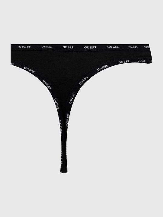 Women's String 3Pack White-black-pink