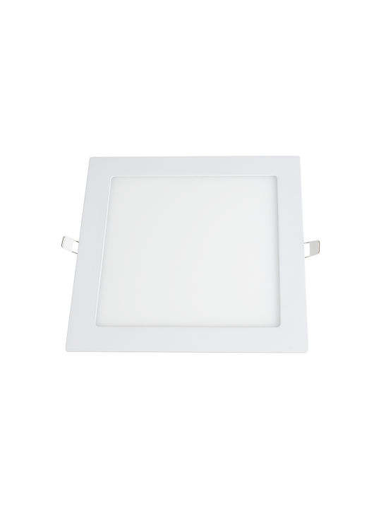 GloboStar Round Recessed LED Panel 20W with Warm White Light 2700K 22.5cm