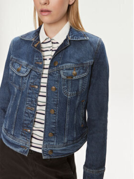 Rider Scurtă Jachetă de femei din denim Blue