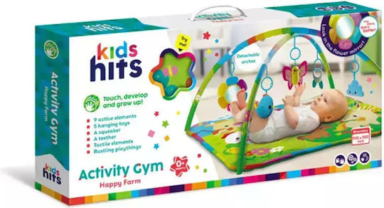 Kids Hits Happy Farm Baby Playmat & Gym for Newborns