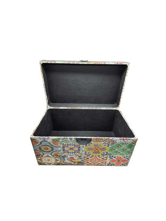 Βεκράκης Wooden Decorative Trunk Multicolour 32x55x30cm