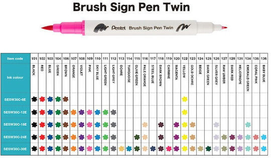 Pentel Brush Sign Pen Zeichenmarker Sky Blue