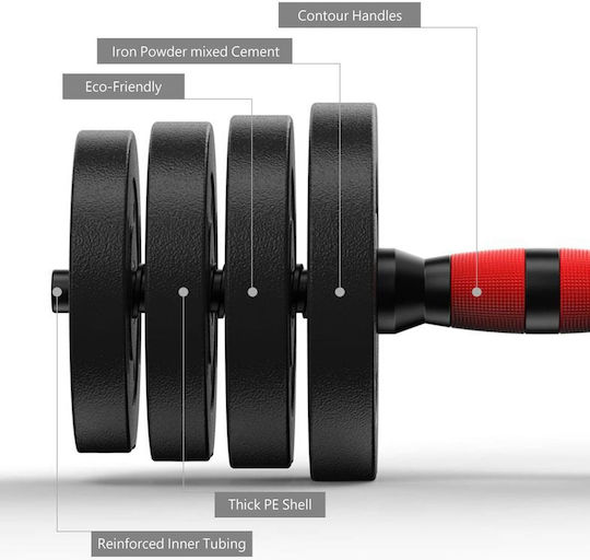 Barbell Αλτήρες Σετ με Μπάρα Συνολικού Βάρους 10kg