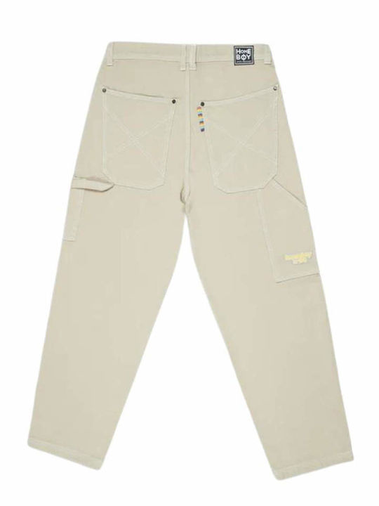 X-tra Work Trousers in Baggy Line Beige