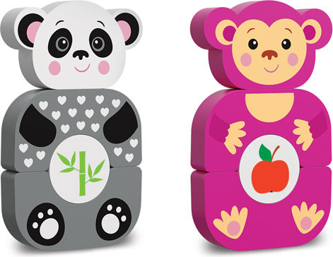 Kids Hits Animăluț Grădină Zoologică din Lemn pentru 12++ Luni