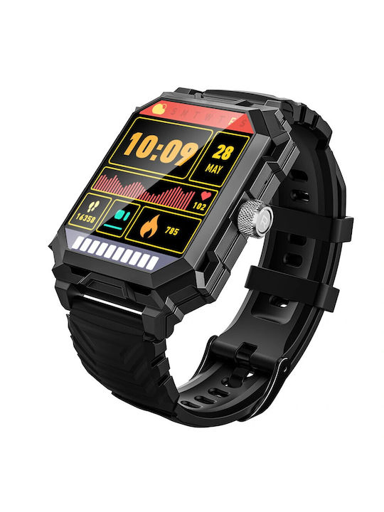 BlitzWolf BW-GTS3 Smartwatch με Παλμογράφο (Μαύρο)