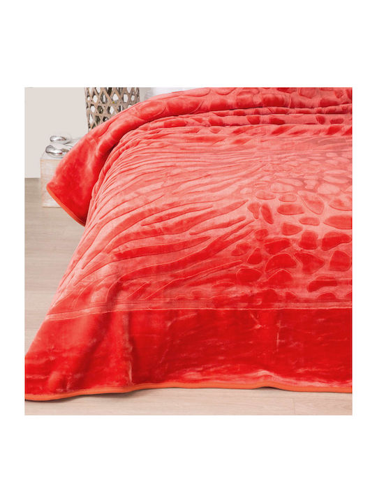 Borea K-3 Velvet Blanket Super King 220x240cm Red