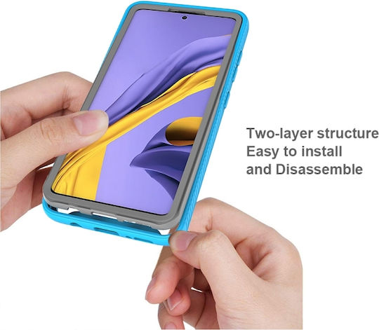 Starry Sky Solid Color Series Shockproof Задна корица Пластмаса / Силикон Черен (Galaxy A31)