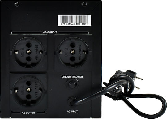Jiageng JG1088 Unitate UPS Off-Line 1000VA 600W cu 3 Prize Schuko