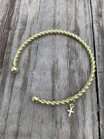 Riniotis Christening Charm Handcuff Metal Gold 25 Pieces