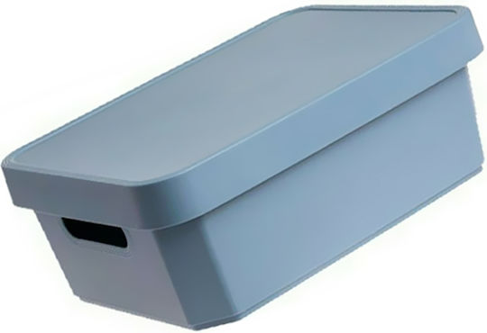 Next Cave Plastic Cutie de Depozitare cu Capac Albastru 21.5x36x13.5cm 1buc