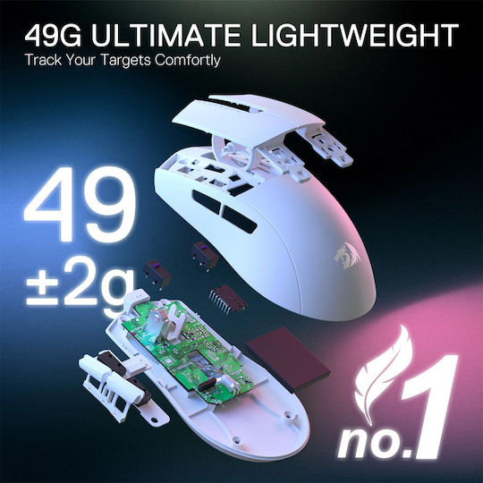 Redragon M916 PRO 1K Wireless Gaming Mouse 26000 DPI White