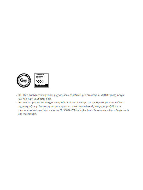 Convex 1495 Middle Door Matte Lever with Rosette for Both Sides Placement Nickel Matt Pair