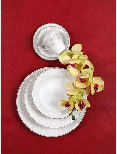 Cryspo Trio Passion Grey Porcelain Dinnerware Set 24.262.40 20pcs