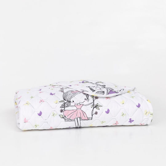Borea Swing Baby Quilt aus Polyester White 110x140cm