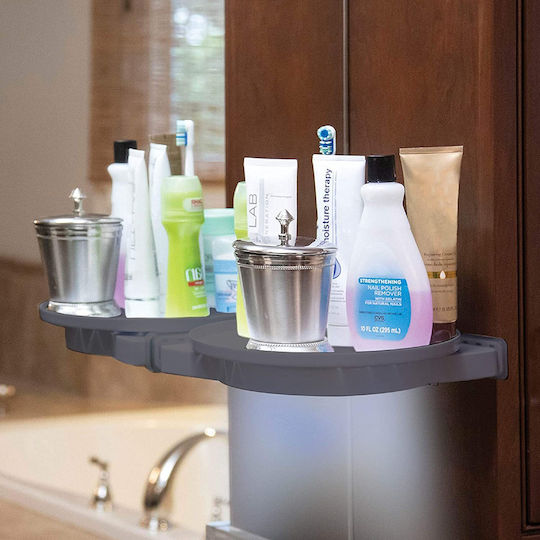 Corner Wall Mounted Bathroom Shelf Plastic Blue