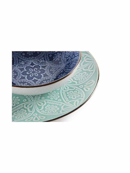 Excelsa Albastru Ceramică Set de Vase 18buc