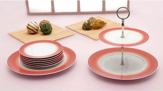 Cryspo Trio Bonito Geschirrset Geschirrset aus Porzellan Red 24.454.30 72Stück
