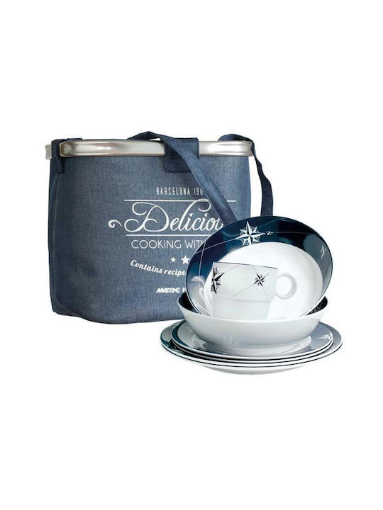Marine Business Blue Porcelain Dinnerware Set 24pcs