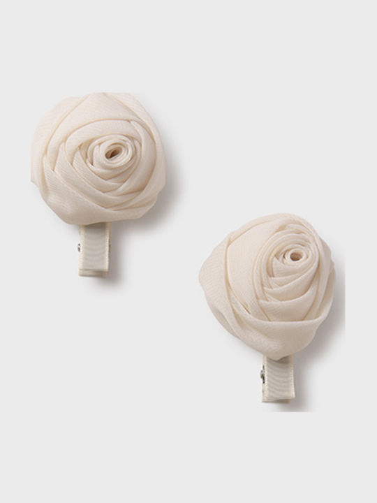 Abel & Lula Set Kids Hair Clips with Flower Bobby Pin in Beige Colour 2 Pieces Abel & Lula Set Kids Hair Clips with Flower Bobby Pin in Beige Colour 2 Pieces