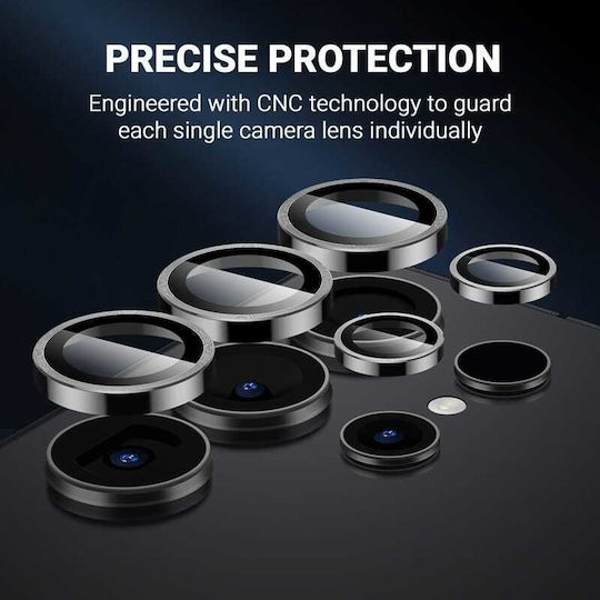 Crong Lens Camera Protection Tempered Glass Black for the Samsung Galaxy S24 Ultra CRG-LRSGS24U-BLK