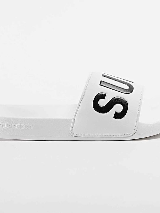 Superdry Ανδρικά Slides Λευκά