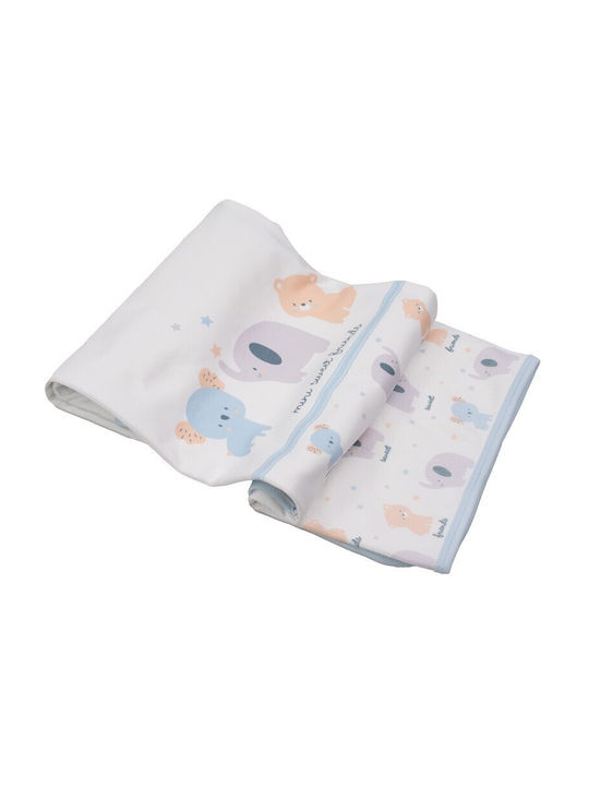 Kamtex Baby Kuscheldecke Hellblau 80x90cm.
