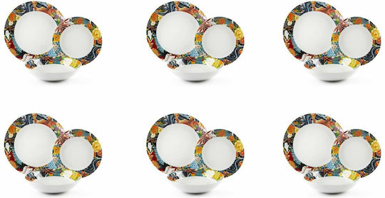 Excelsa Multicolour Porcelain Dinnerware Set 18pcs