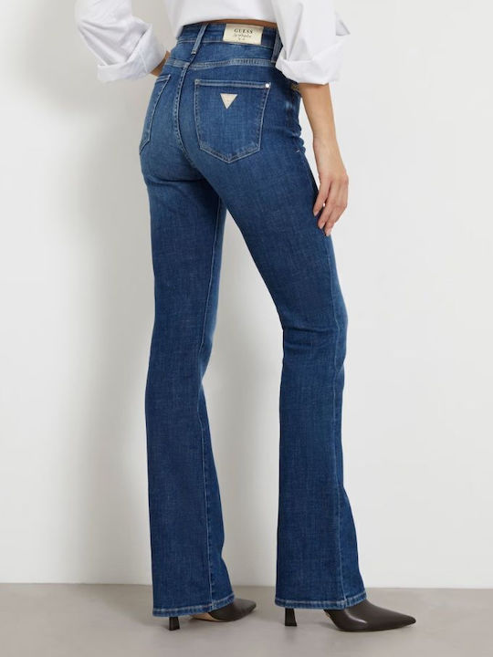 Guess High Waist Women's Jean Trousers Flared in Slim Fit