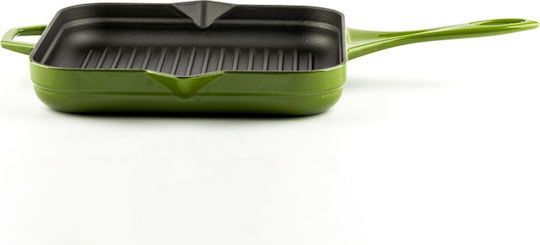 Hosse Solagio Cast Iron Grill Pan with Enamel Coating