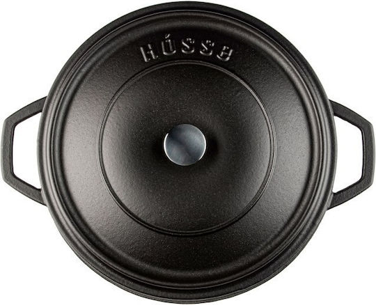 Hosse Solagio Flacher Topf aus Gusseisen 28cm Black Onyx