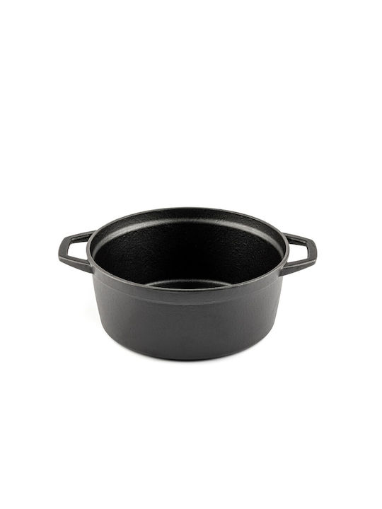 Hosse Solagio Tiefer Topf aus Gusseisen 24cm Black Onyx