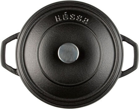 Hosse Solagio Tiefer Topf aus Gusseisen 20cm Black Onyx