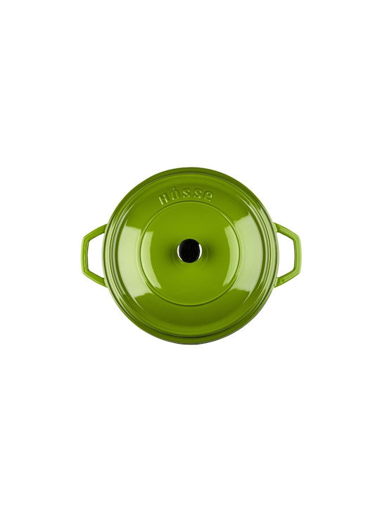 Hosse Solagio Flacher Topf aus Gusseisen 26cm Bamboo