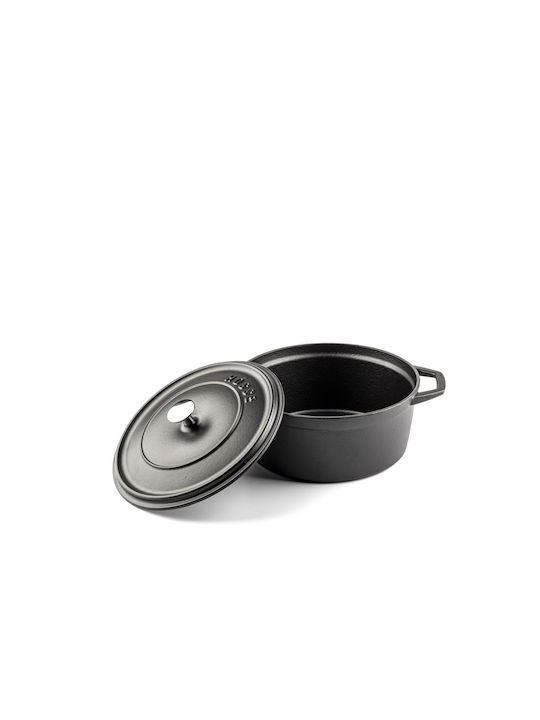 Hosse Solagio Tiefer Topf aus Gusseisen 24cm Black Onyx